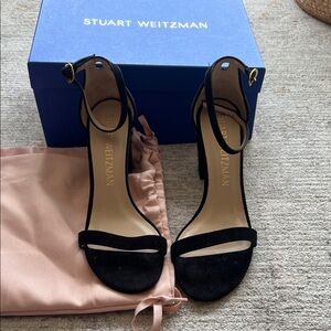 Stuart Weitzman Black Suede Heels